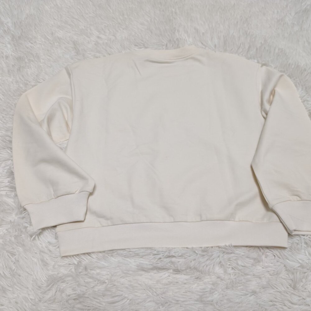Solid White Girls Sweatshirt Casual Crew Neck Loopknit Long sleeve Size:5T NWOT - Picture 6 of 6